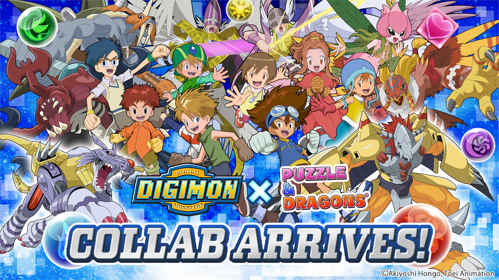 Press Release: Digimon Adventure Digivolves into Champions with Puzzle & Dragons!